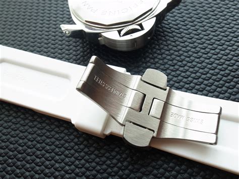 panerai titanium deployment buckle|original Panerai rubber strap.